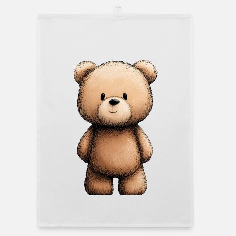 teddy bear, cute child teddy bear Organic dish towel