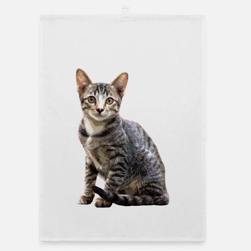 Chats Portrait vintage Chat Design de chat Torchon bio