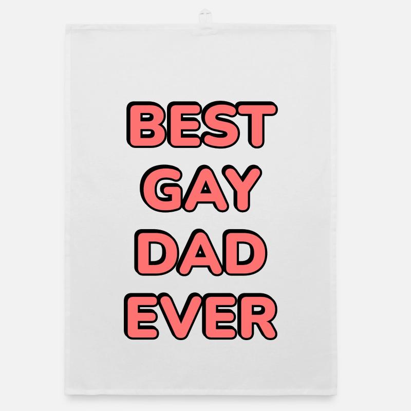 Bester schwuler Vater aller Zeiten Typografie Tee LGBT Pride Organic Geschirrtuch