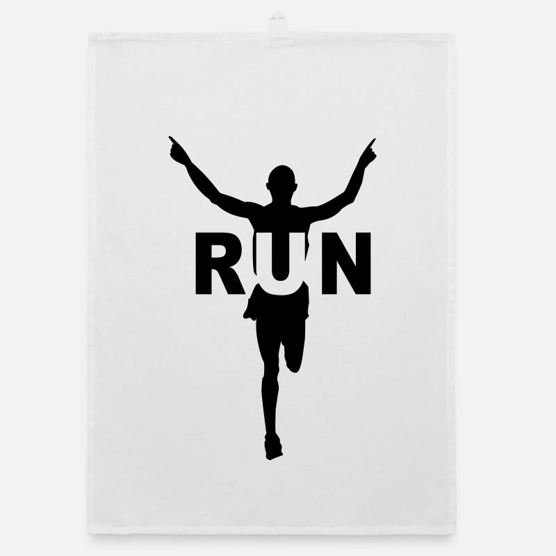 Run, course à pied, jogging , marathon Torchon bio