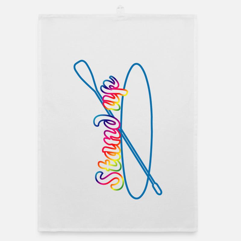 Lettrage de pagaie debout avec paddle board Torchon bio