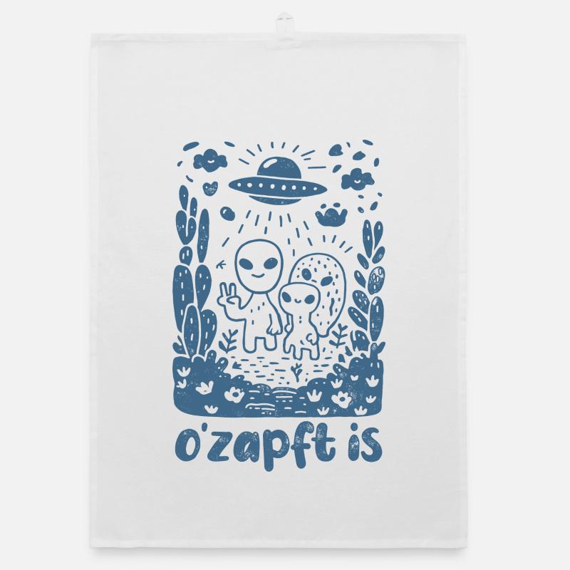 Aliens - O’zapft c’est - Chapiteau, bière et fun Torchon bio