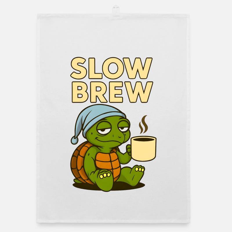 Slow Brew – Funny Turtle Organic dish towel