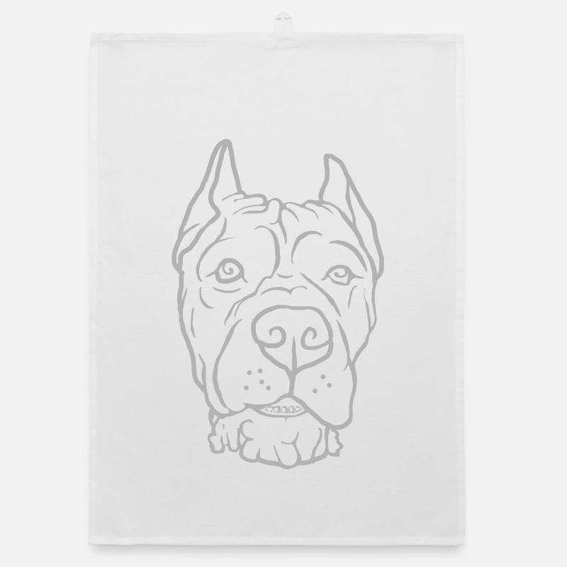 Cane Corso Head Organic dish towel