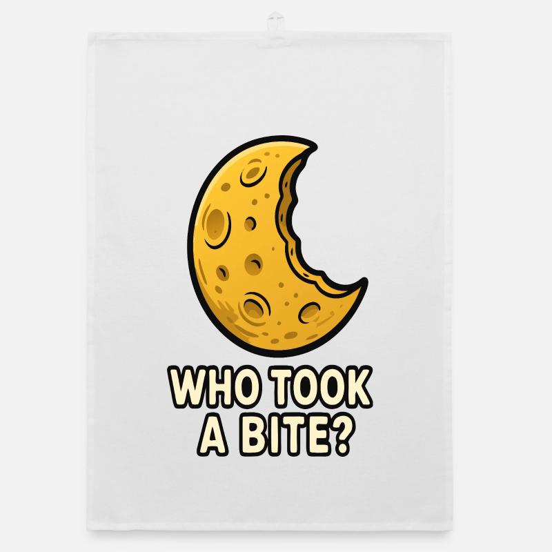 Moon Biscuit Thief: Who took a bite? Organic dish towel