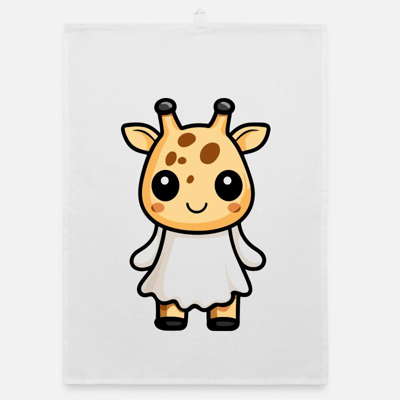 Giraffe Halloween Geist Organic Geschirrtuch