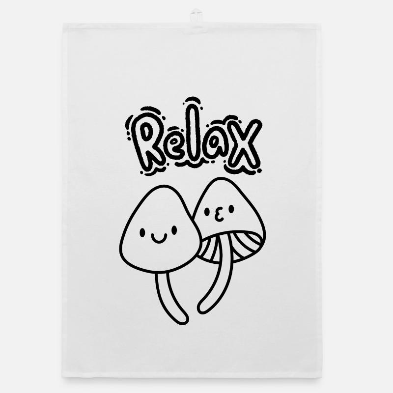 Mushroom picking, eco relaxation Organic dish towel
