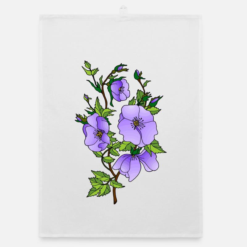Flowers Organic dish towel