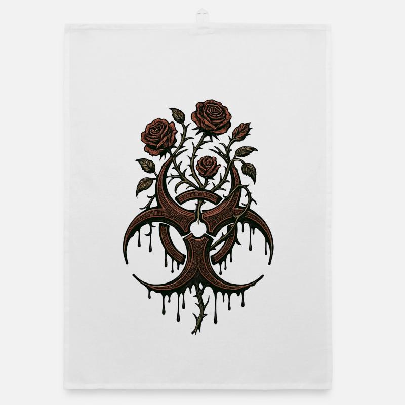 Underground biohazard et roses de sang Torchon bio