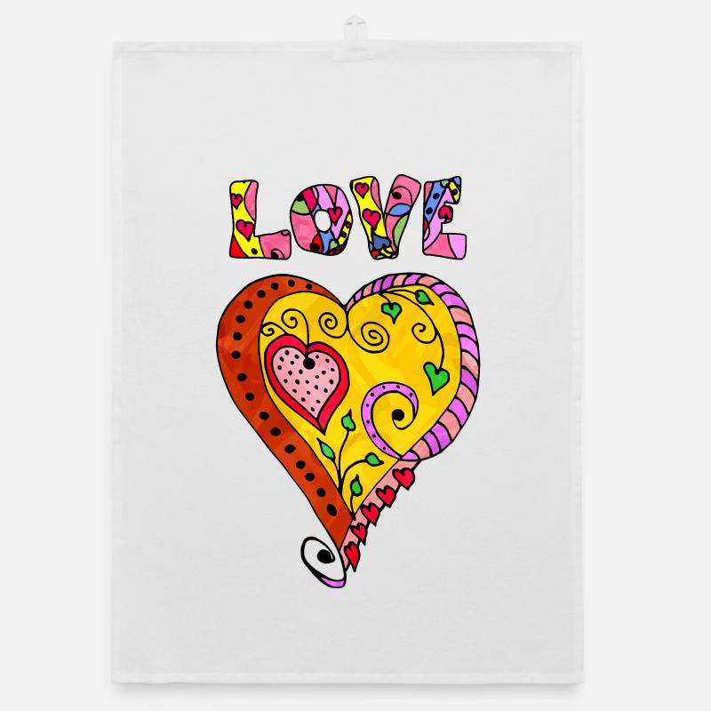 Herz Organic Geschirrtuch