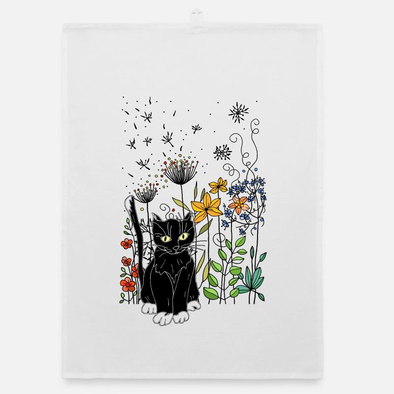 cat Organic dish towel