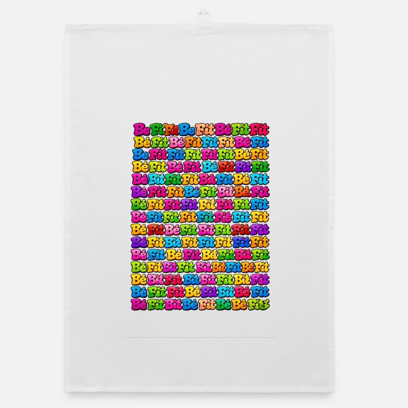 Soyez en forme Répétition colorée Torchon bio