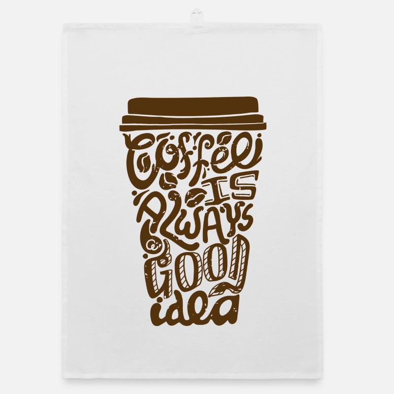 Kaffee Ist Eine Gute Idee Organic Geschirrtuch