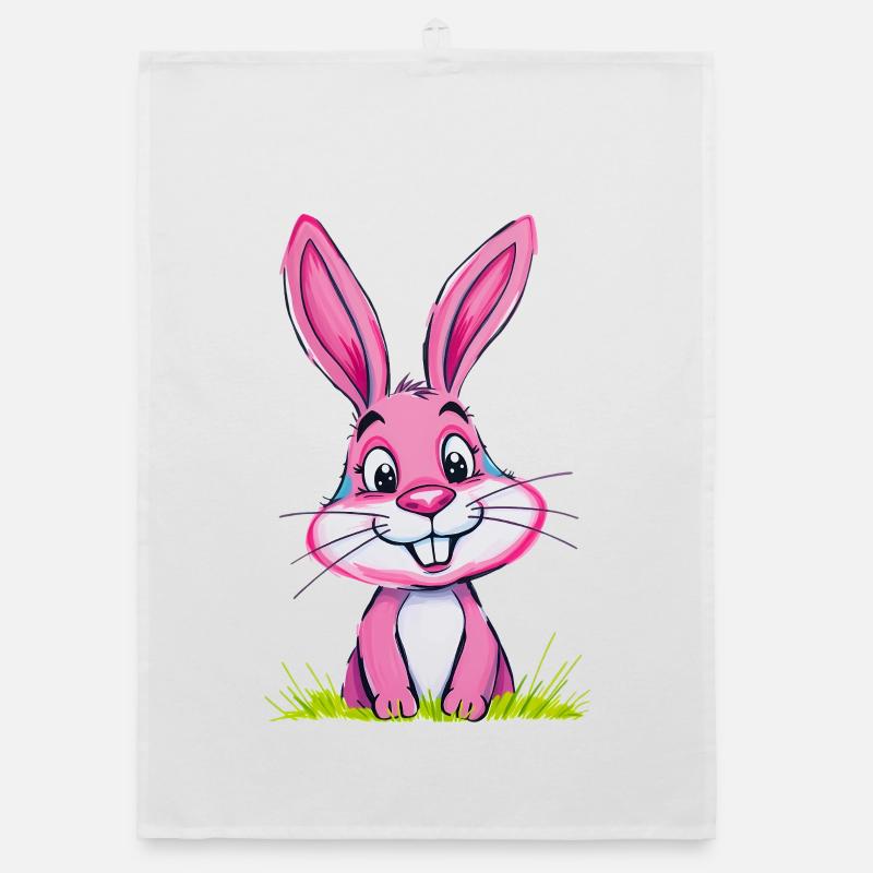 Lapin de Pâques Rose Torchon bio