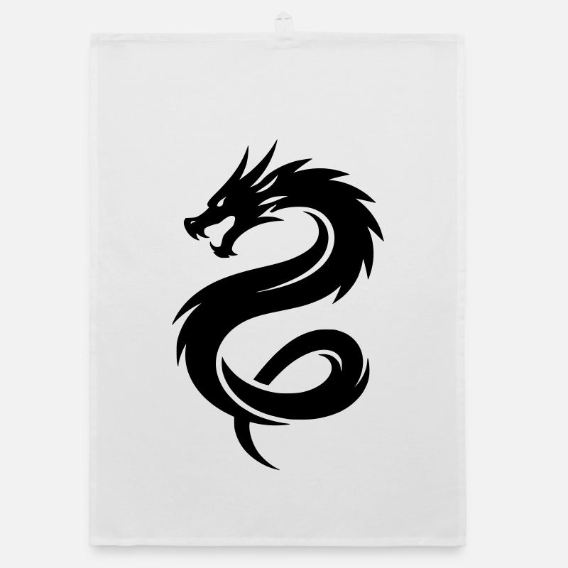 Asiatischer Drache Organic Geschirrtuch