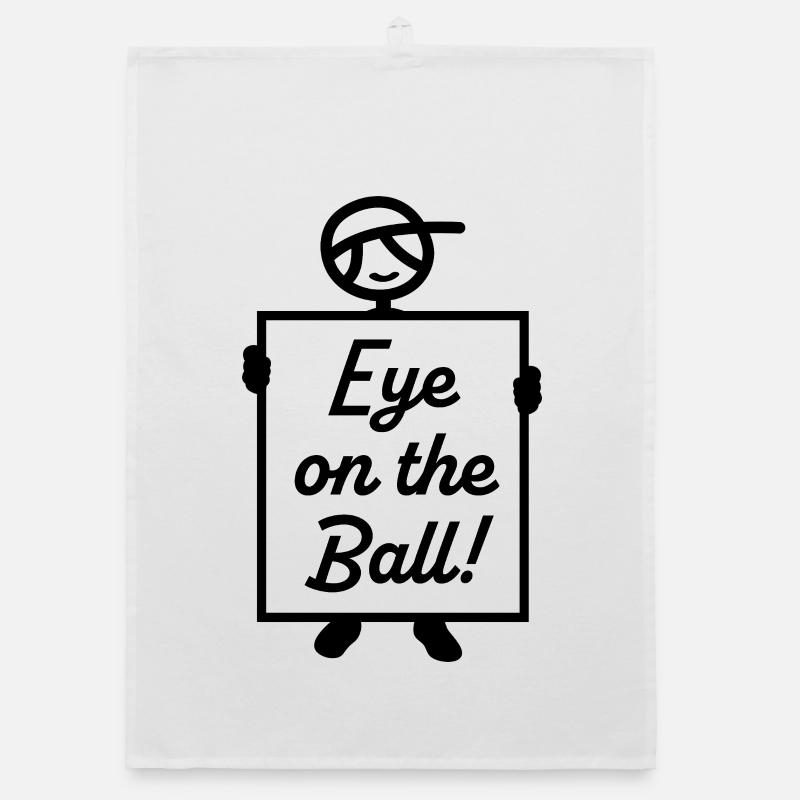 Œil sur la balle - Torchon bio - blanc