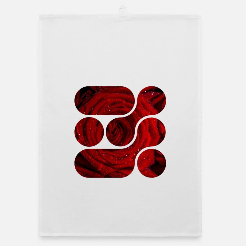 OCHOOO - Red Rose Organic dish towel