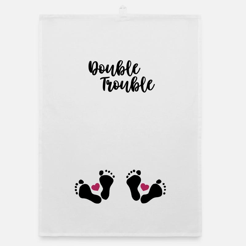 Double Trouble - Enceinte avec des jumeaux Torchon bio