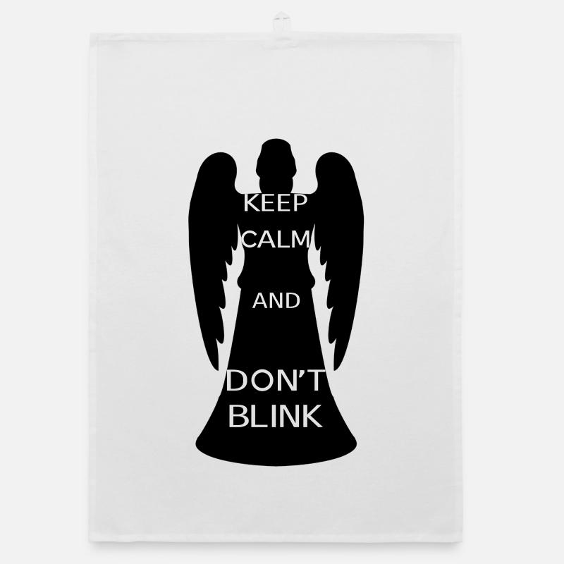 Keep calm and don't blink Organic dish towel