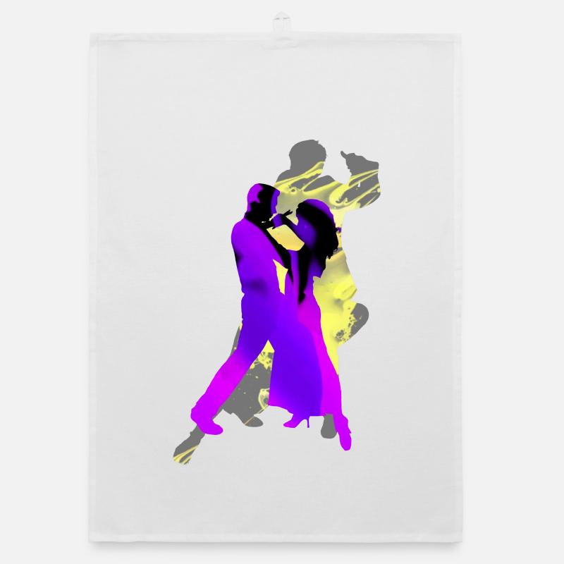 Argentine tango dancers Organic dish towel