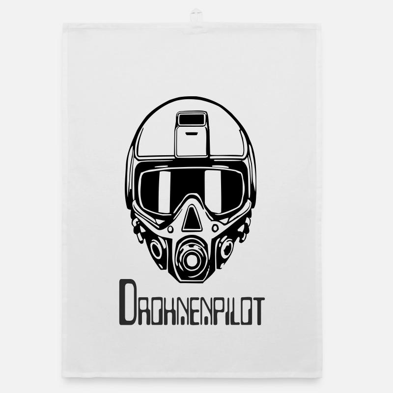 DrohnenPlot Neon Linien Muster Organic Geschirrtuch