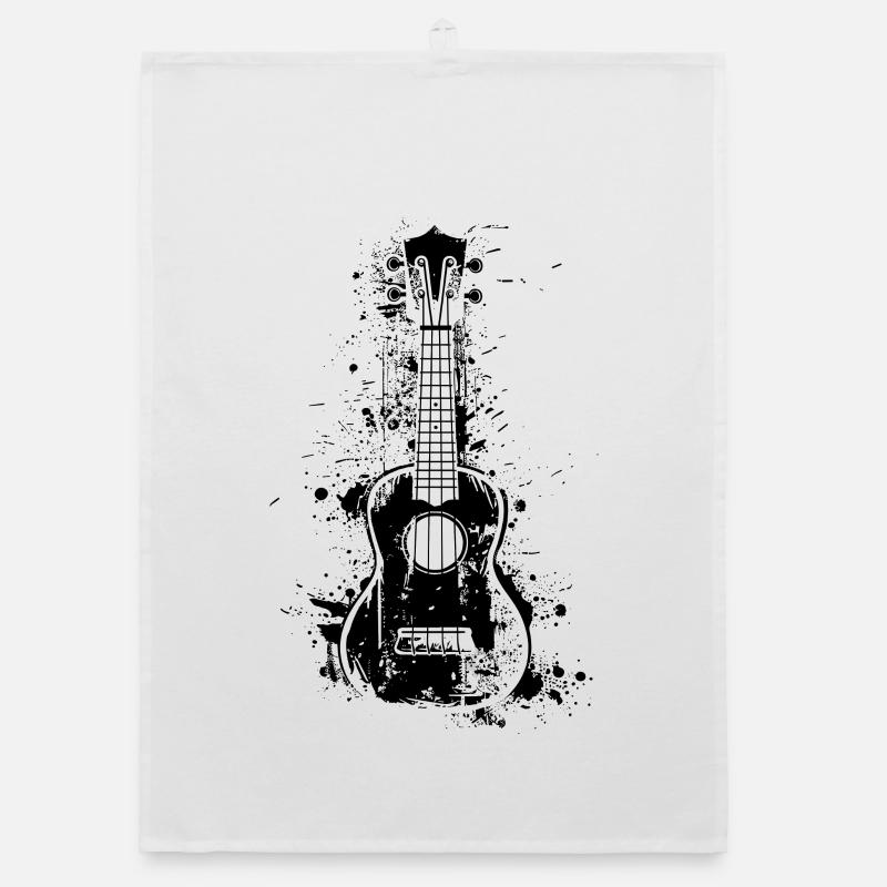 Ukulele Paint Blobs Organic dish towel