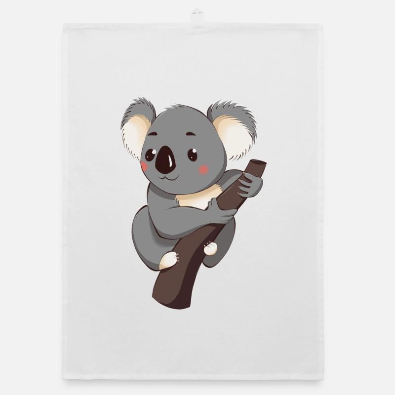 Koala - Organic Geschirrtuch - Weiß