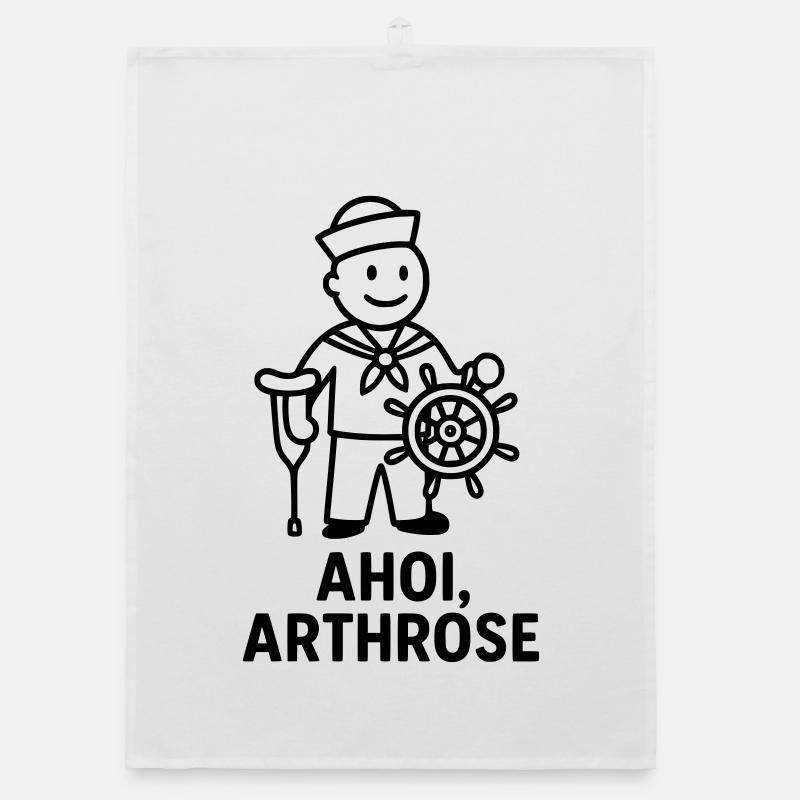 ahoi arthrose - Organic Geschirrtuch - Weiß
