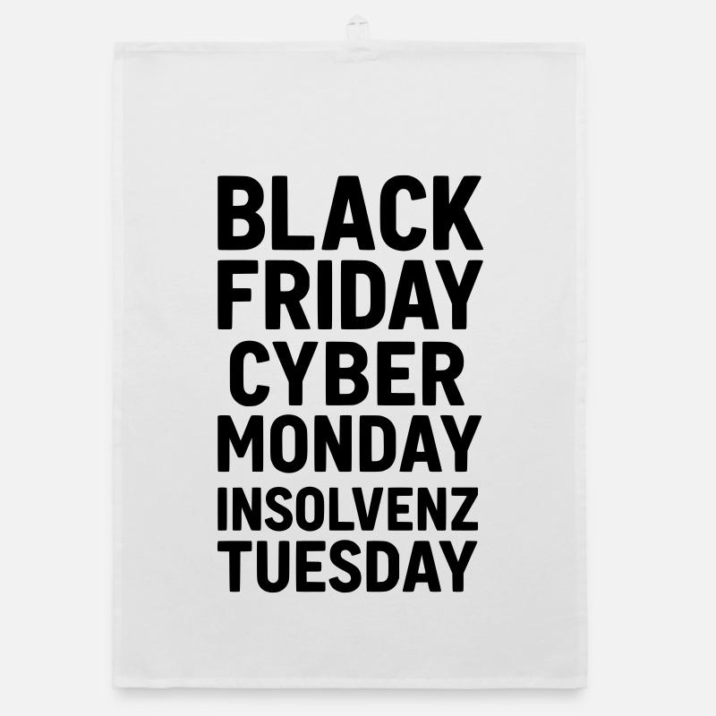 black friday lustiger spruch insolvenz Organic Geschirrtuch