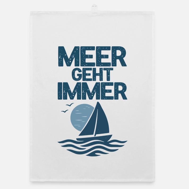 Motif de la mer est toujours synonyme de navigation Torchon bio