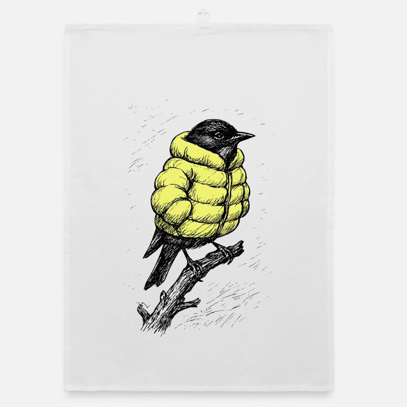 Oiseau d’hiver Torchon bio