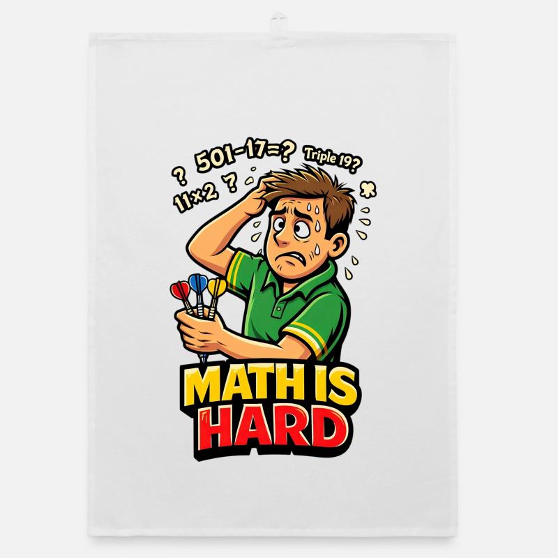Les maths, c’est des fléchettes difficiles Torchon bio