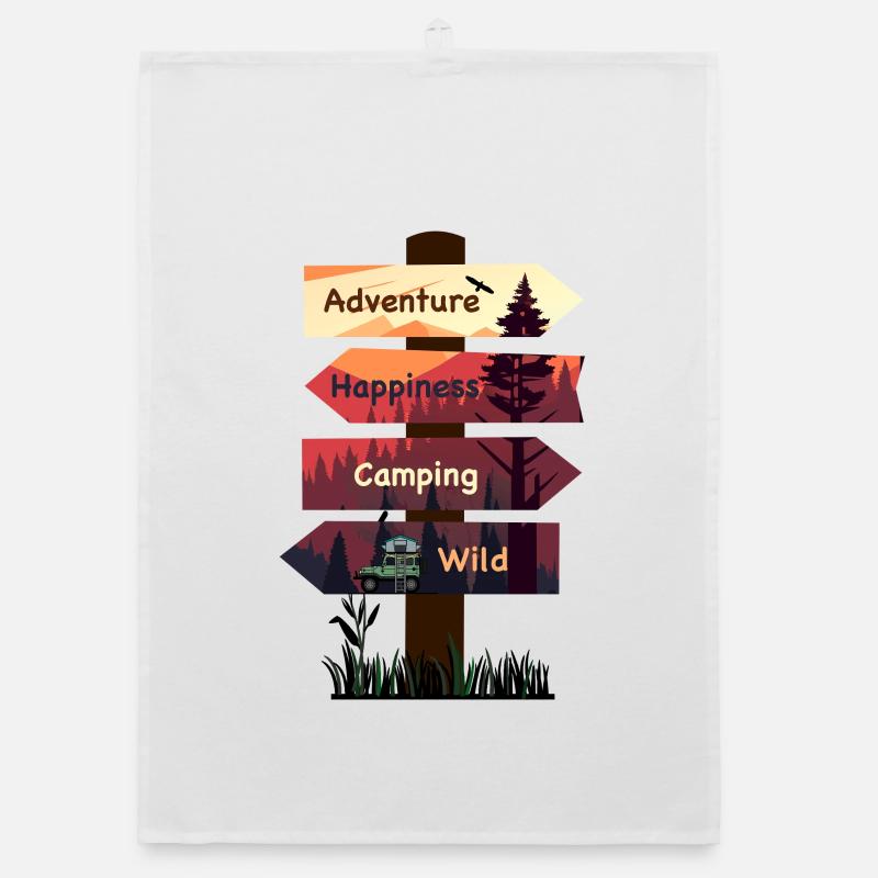 Chemin vers le bonheur Torchon bio