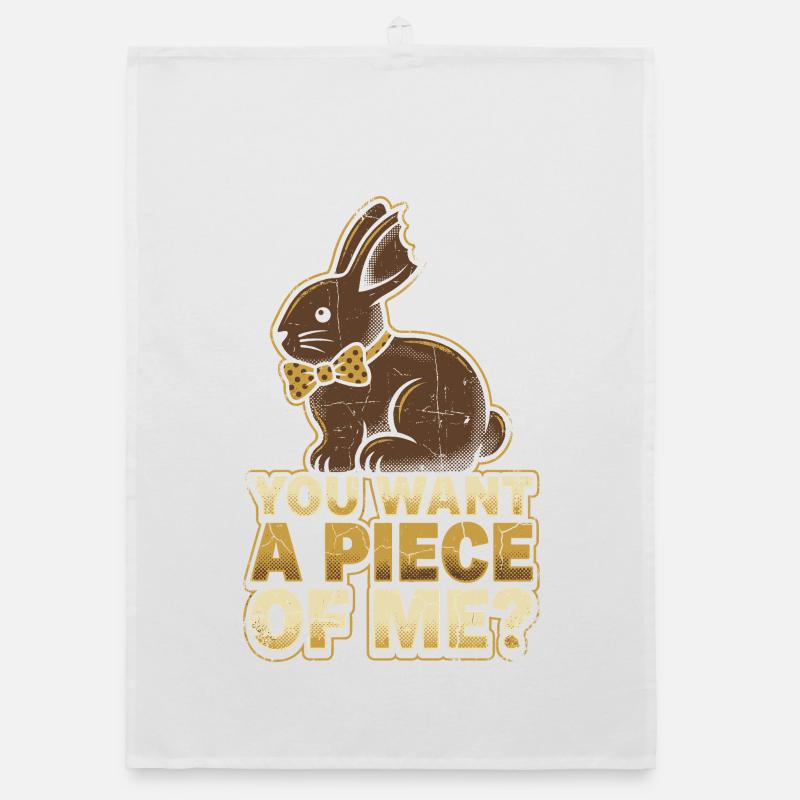 Hase mit Fliege – Du willst ein Stück von mir Organic Geschirrtuch