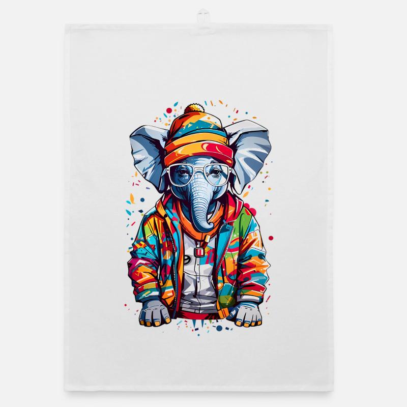 Coole Elefant Organic Geschirrtuch