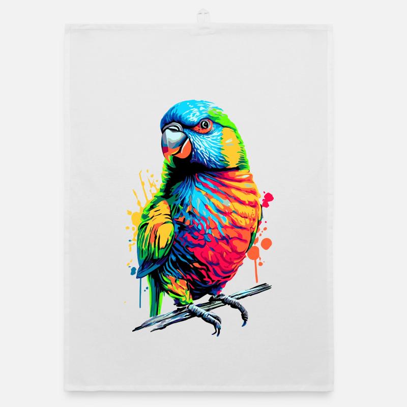 All-color Lorikeet Lori - Rainbow Lorikeet Parrot Organic dish towel