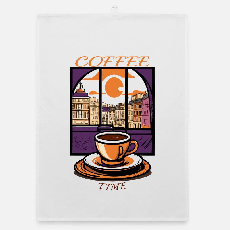 Coffee Time Organic dish towel