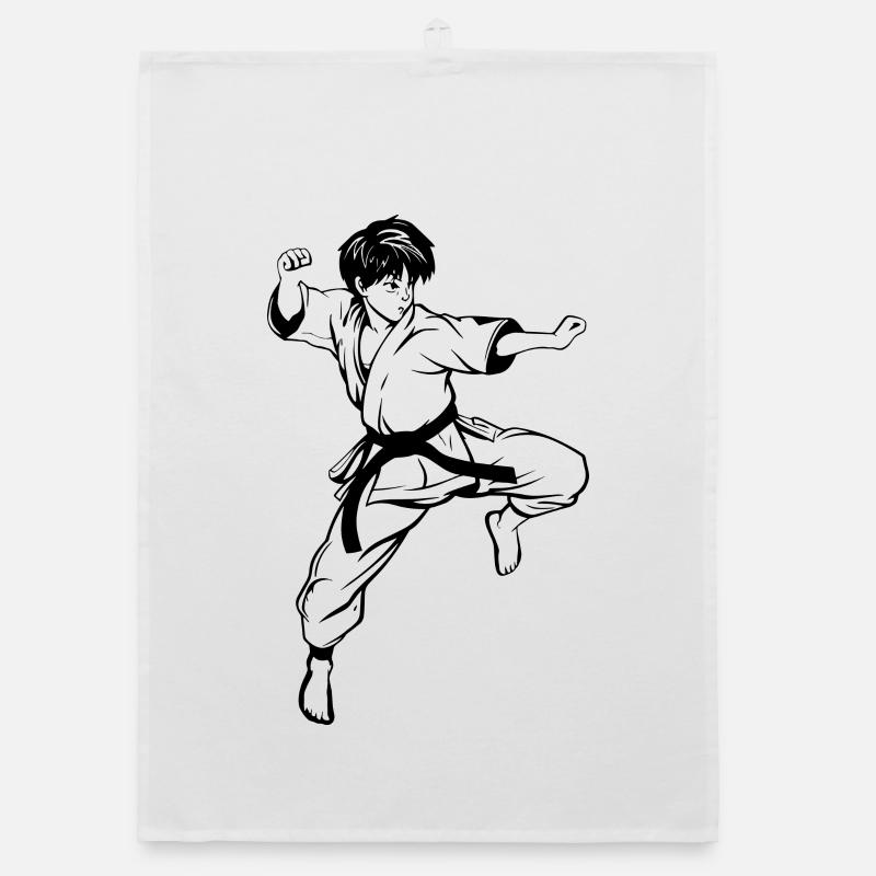 Dessin de karaté garçon Torchon bio