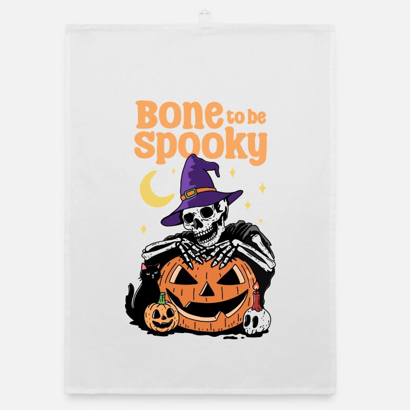 Bone to be Spooky Organic dish towel