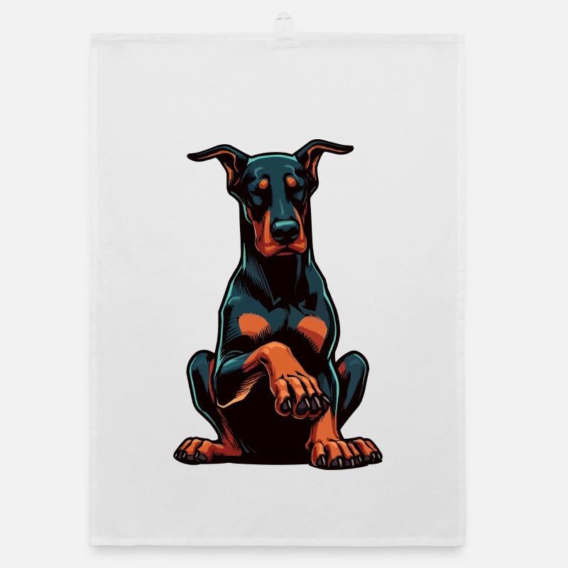 Doberman Doberman Propriétaire Doberman Lovers Torchon bio