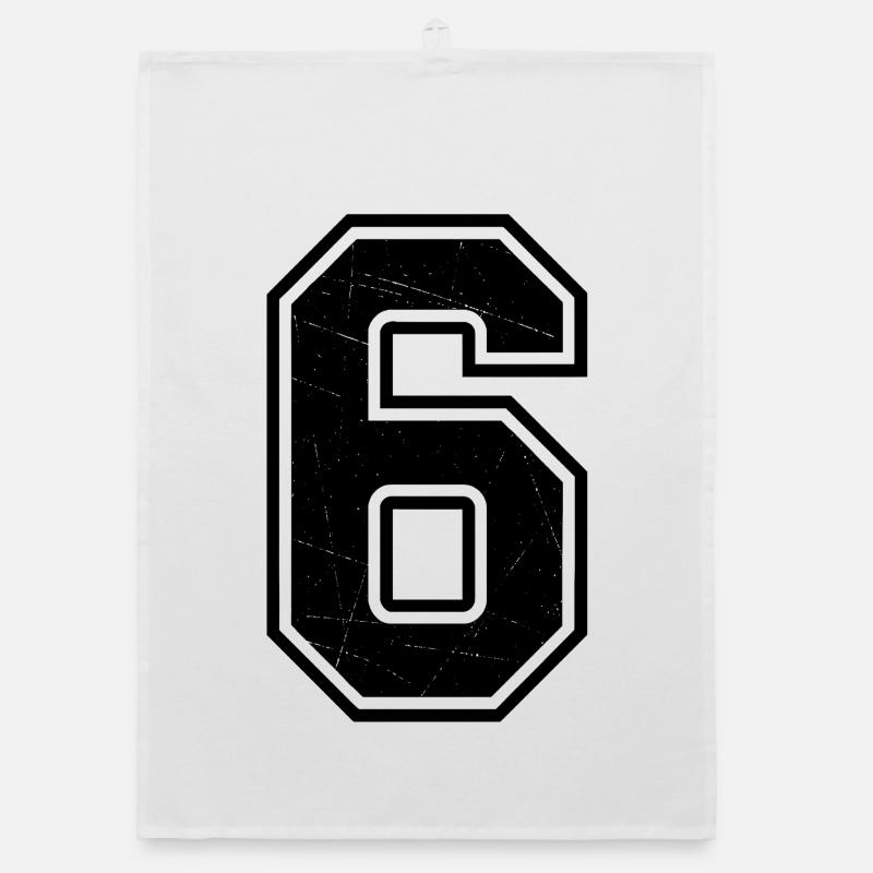 Zerknitterte Sechs Outline Organic Geschirrtuch