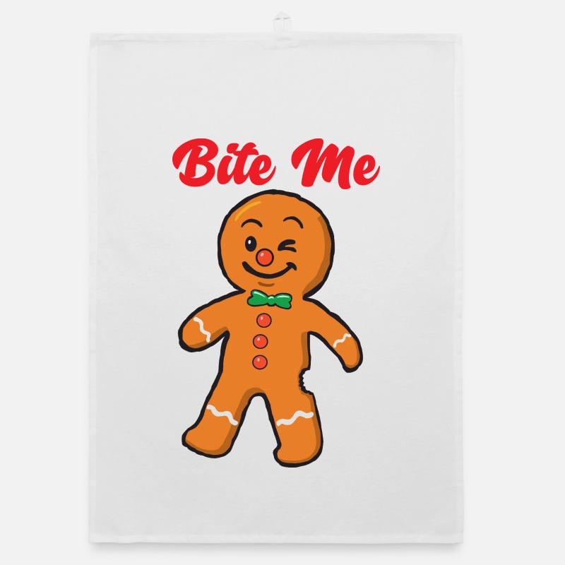 Lebkuchenmann beiß mich Organic Geschirrtuch