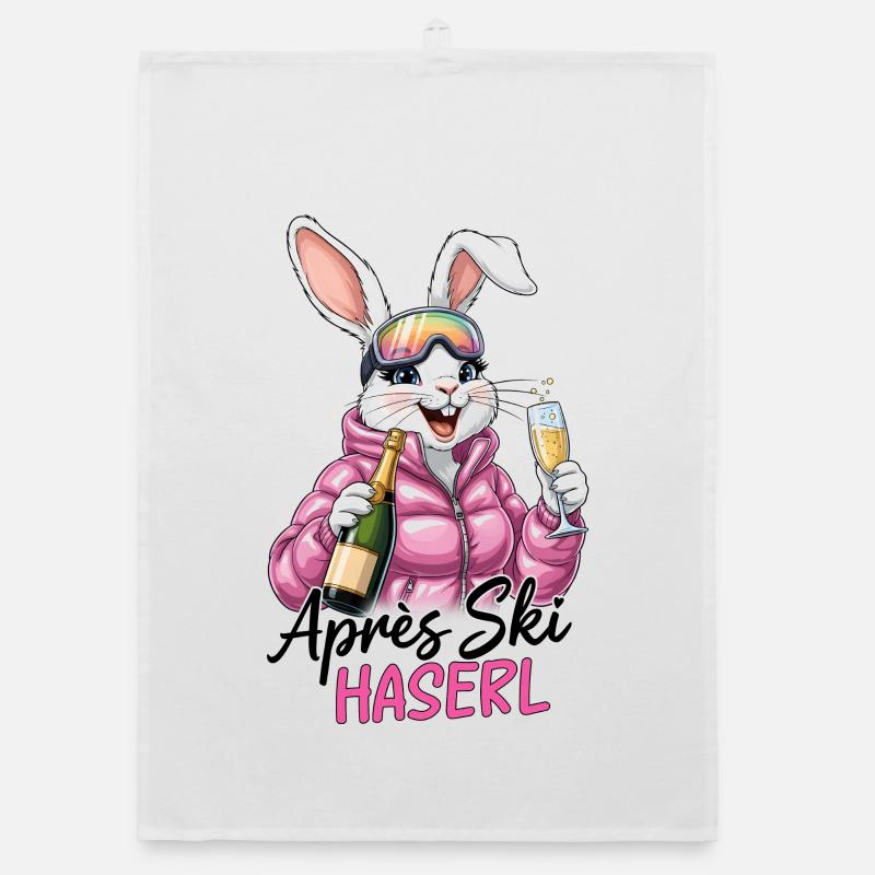 Après-ski bunny Organic dish towel