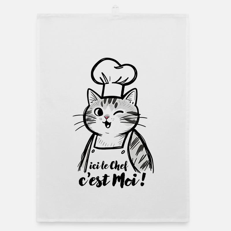 Cat Chef, hier bin ich! Organic Geschirrtuch