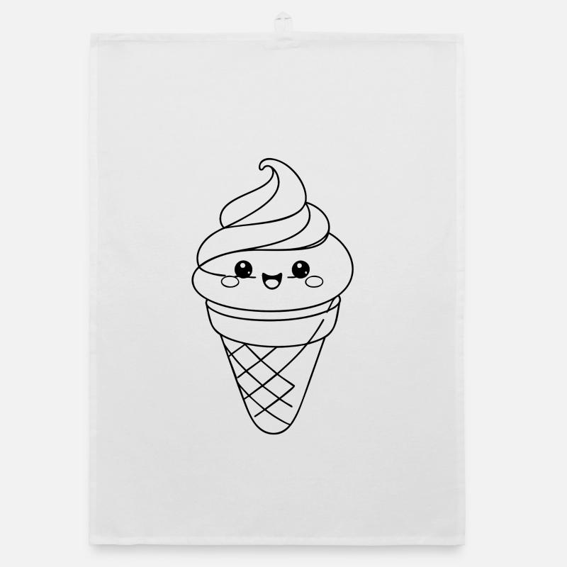 Icône de glace douce Déclaration minimale Torchon bio