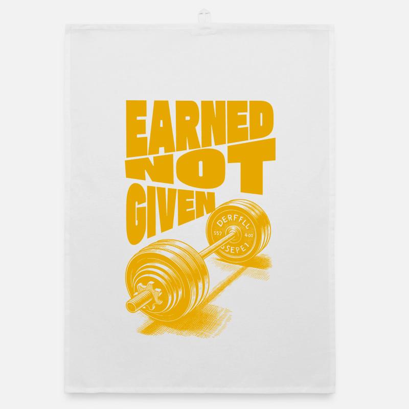 Earned Not Given – Success Through Hard Work Organic dish towel