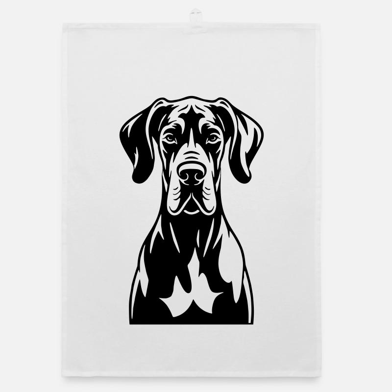 Dogge Frontal  Organic Geschirrtuch