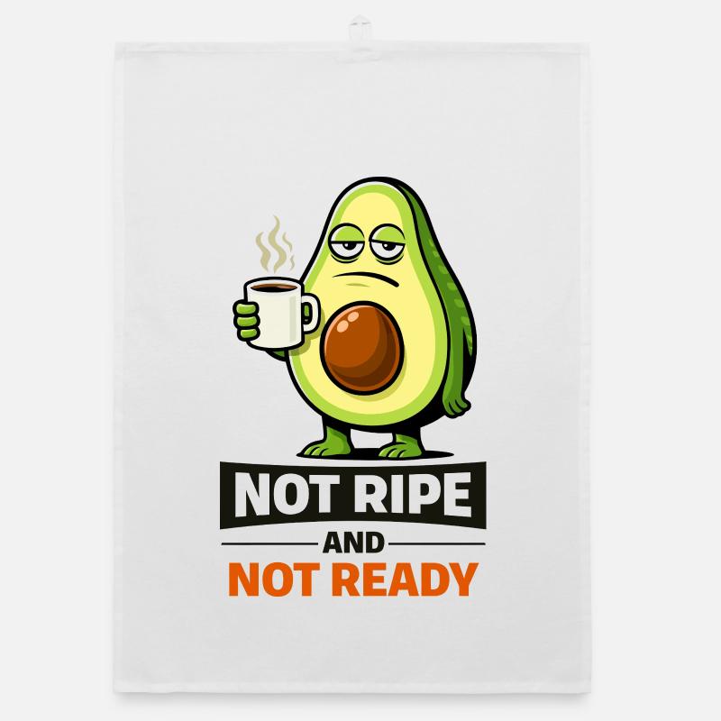 Avocado Meme: Not Ripe Not Ready Organic dish towel
