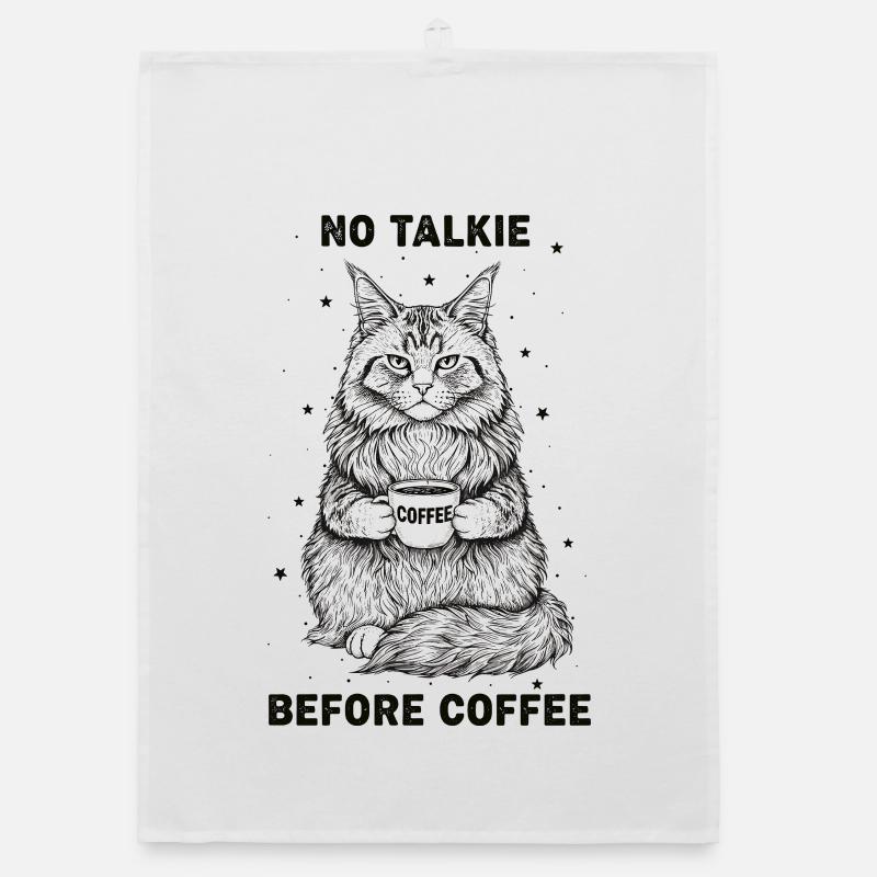 Pas de conversation devant un chat amateur de café Torchon bio