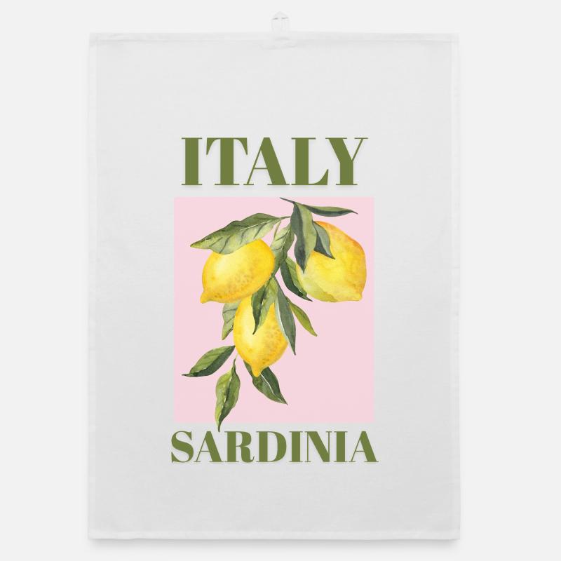 Italie Vacances en Sardaigne plage Citrons Sardaigne Torchon bio